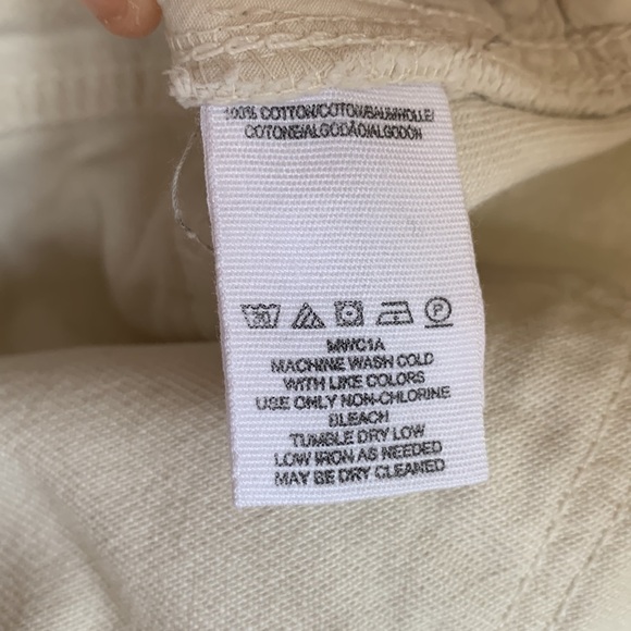 Free People Denim A line Worn White Distressed Exposed Button Fly Mini Skirt 25 - Picture 6 of 7